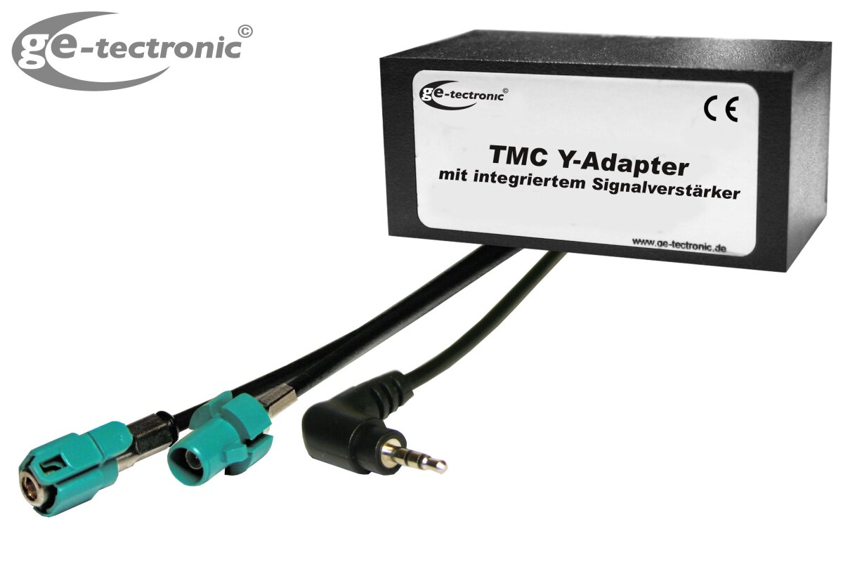 TMC Y-Adapter mit Verstärker Klinke 2,5mm und FAKRA-Antennenanschluss ...